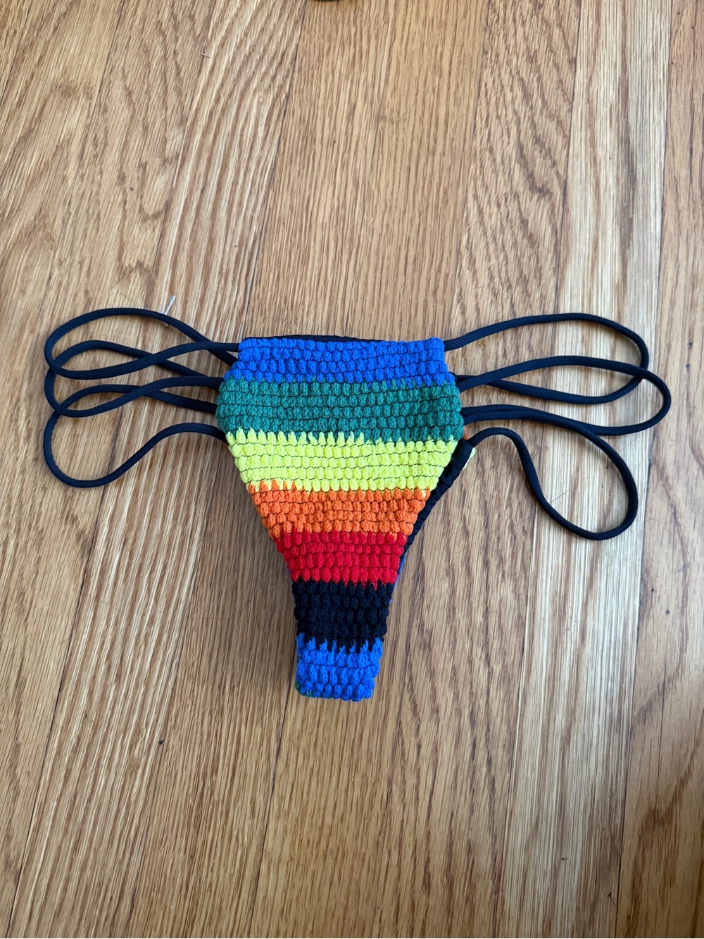 Indah Mai tai rainbow strappy cheeky bikini bottoms Small